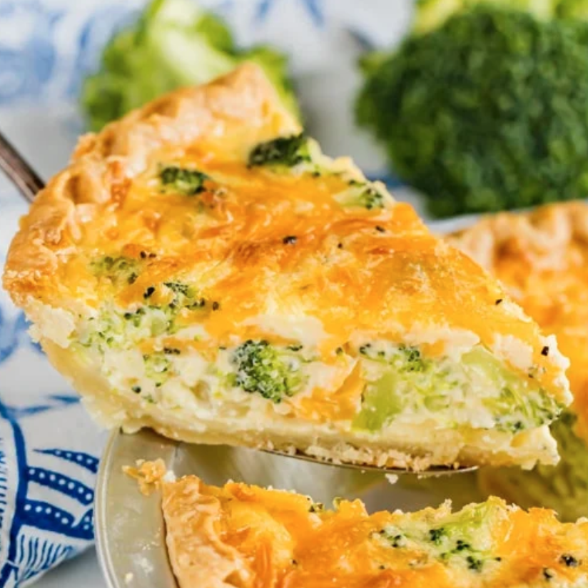 Broccoli Cheddar Quiche