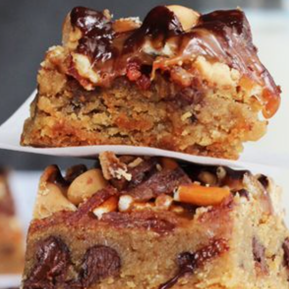Bacon Beer & Potato Chip Cookie Bars
