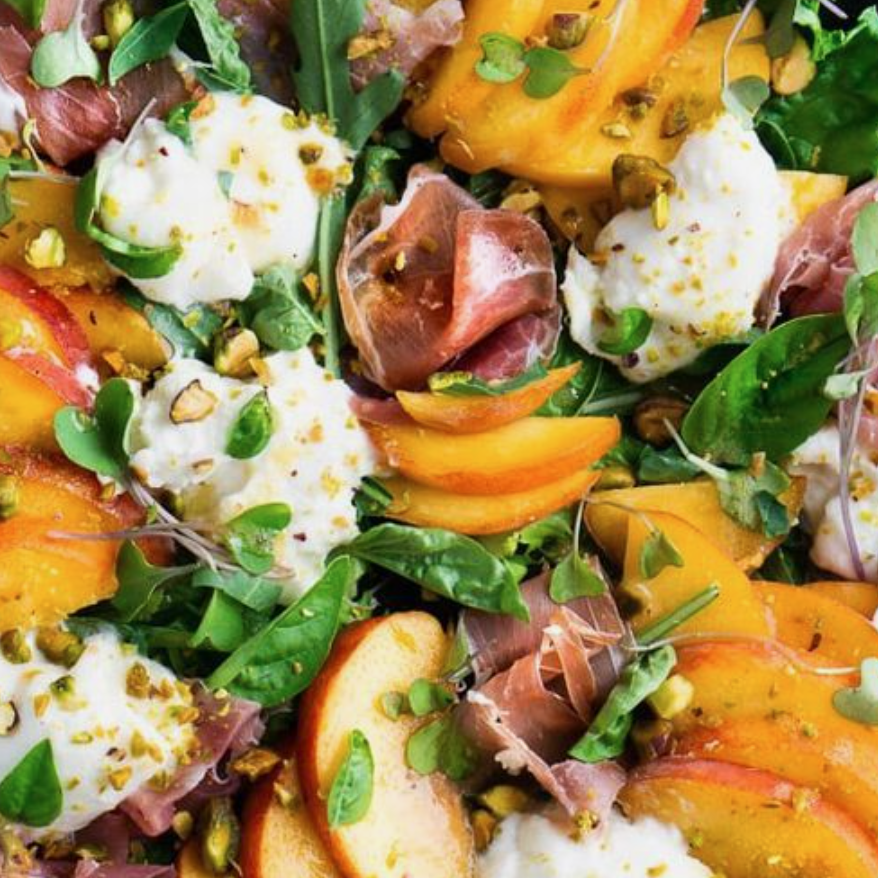 Peach Buratta Salad Organic