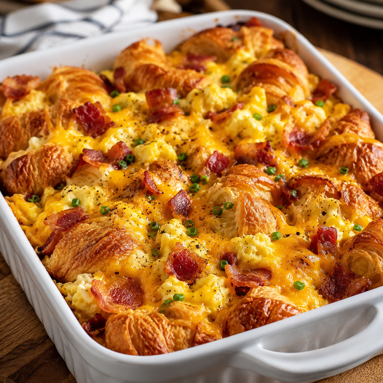 Bacon Croissant Crustless Quiche