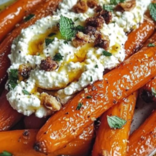 Honey Whipped Ricotta Carrots