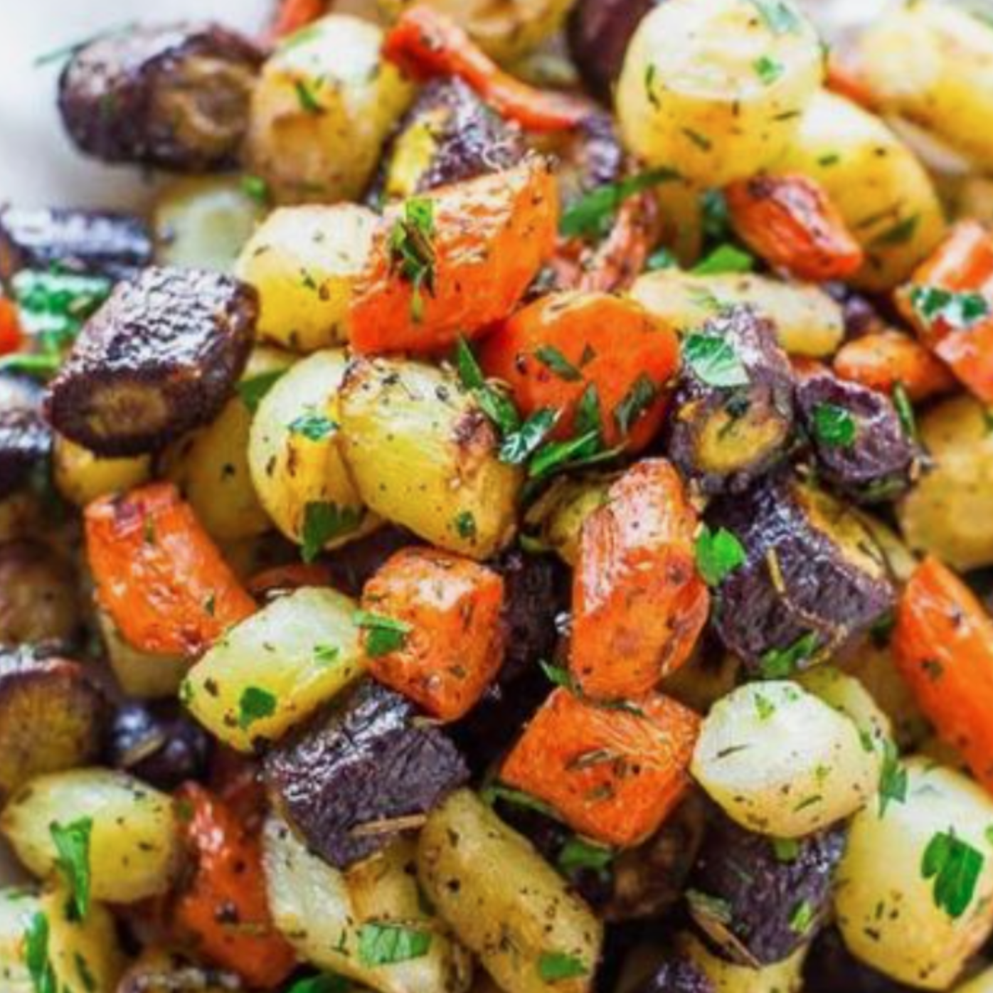 Roasted Rainbow Carrots Side