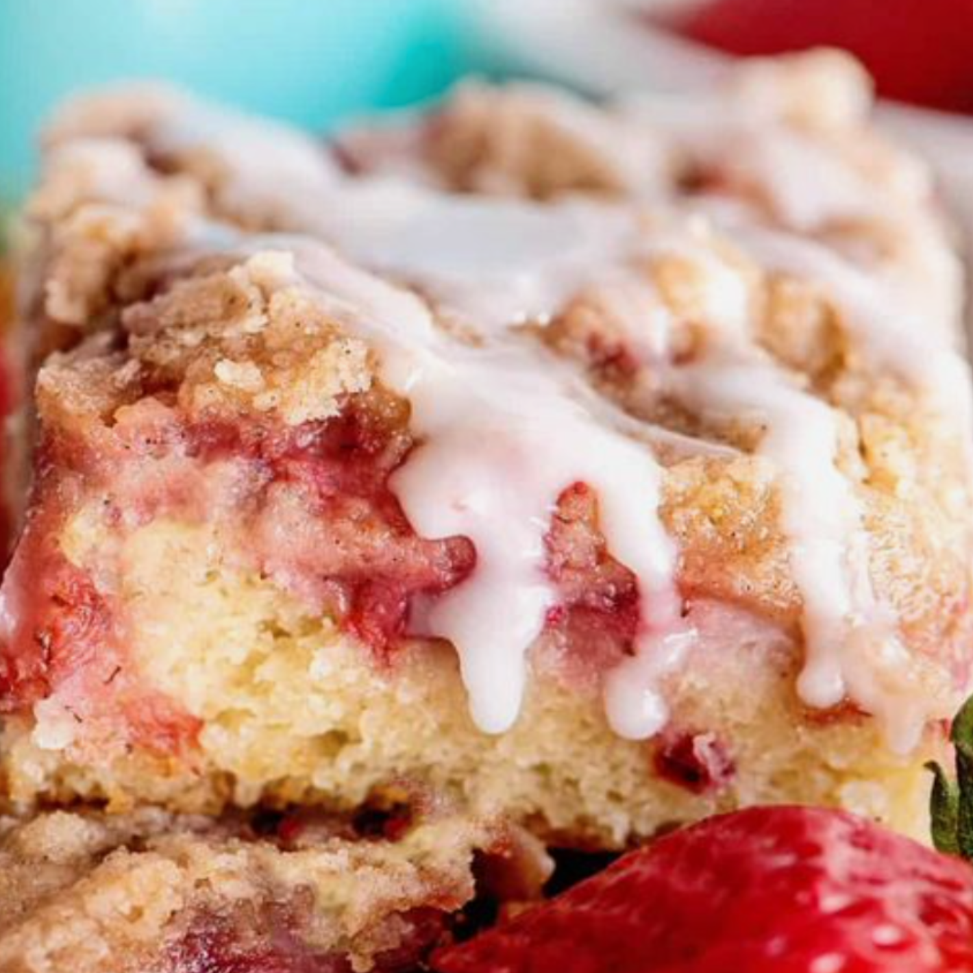 Lemon Strawberry Breakfast Cake