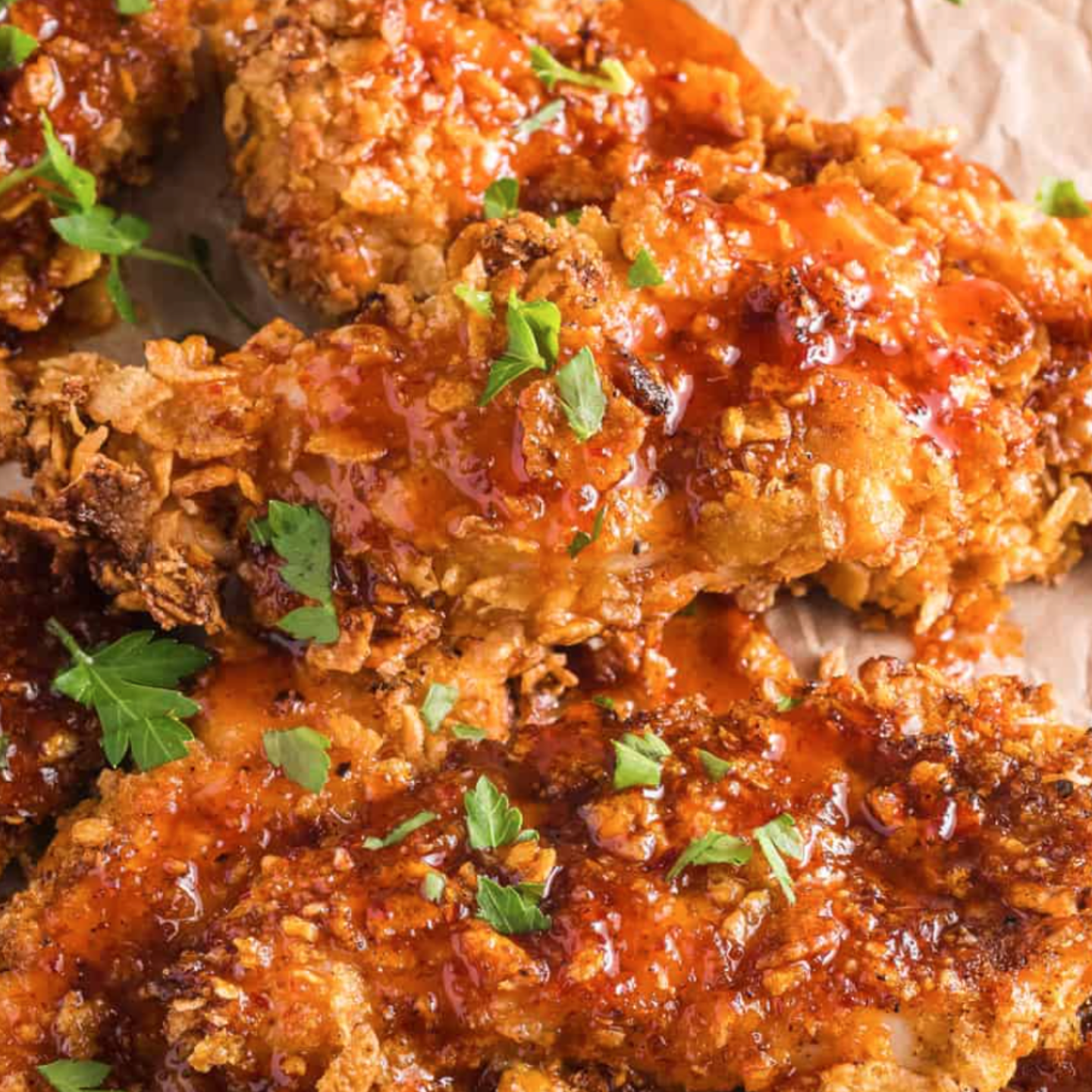 Hot Honey Cornflake Chicken Tenders