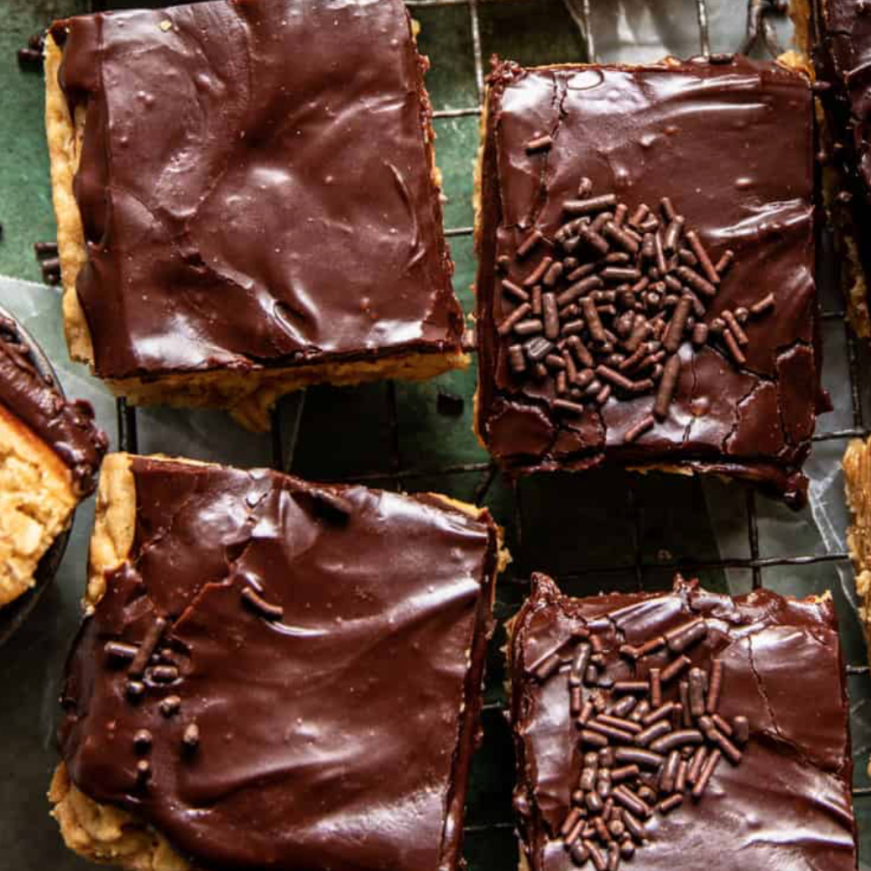 Lunch Lady Chocolate Peanut Butter Bars