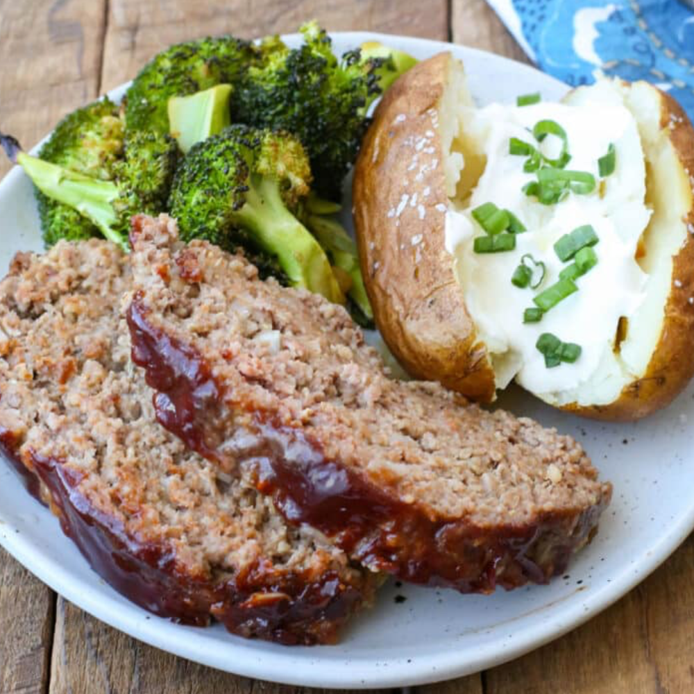 Balsamic Glazed Meatloaf Dinner