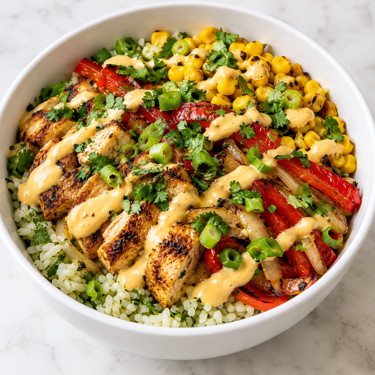 Queso Chicken Rice Bowl