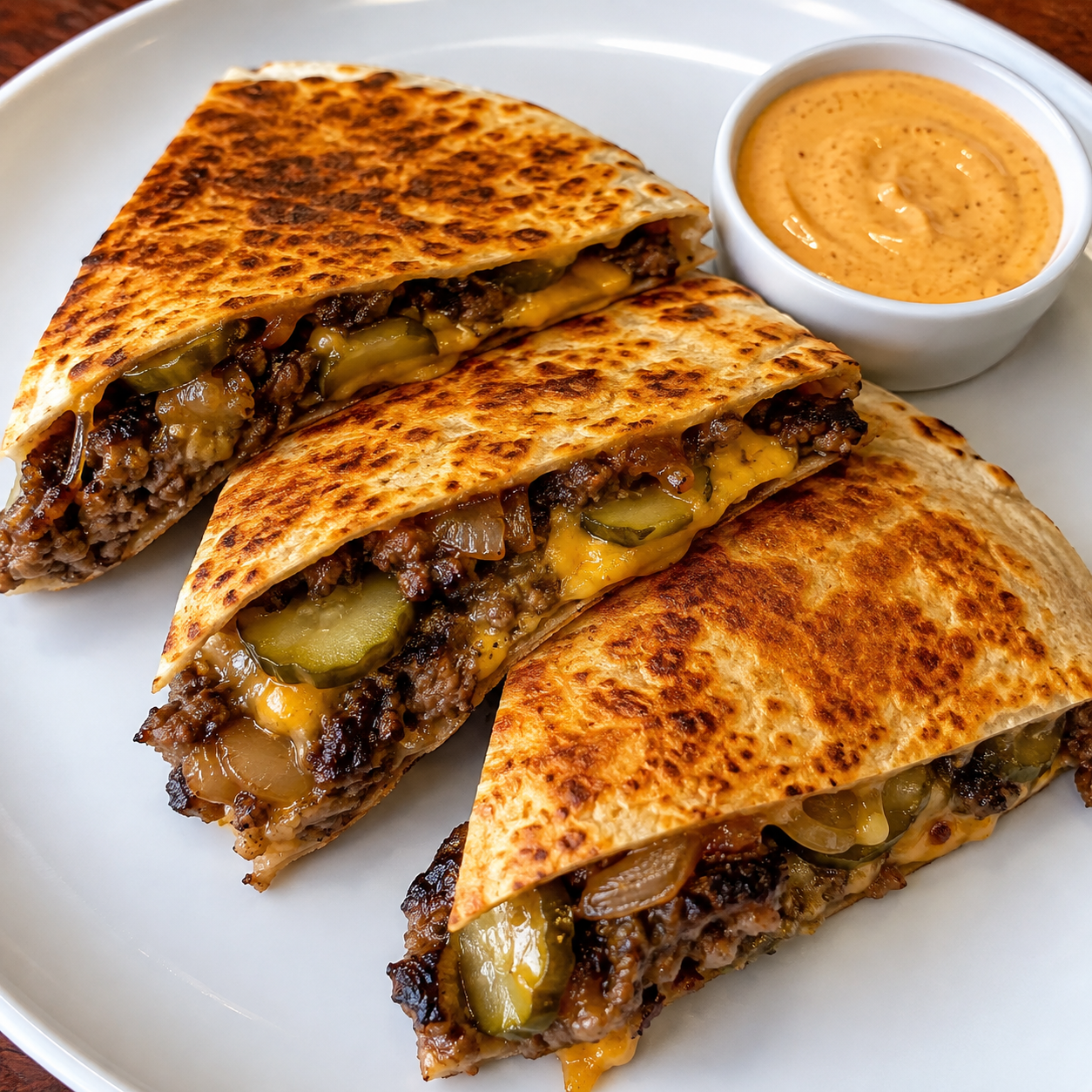 Smash Burger Quesadilla