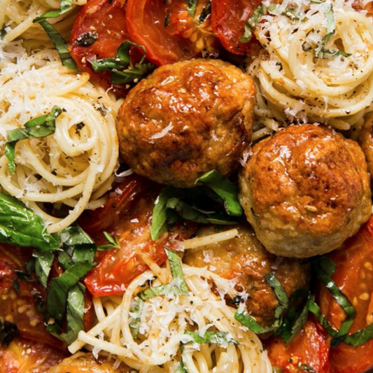 Italian Chicken Spaghetti & Meatballs