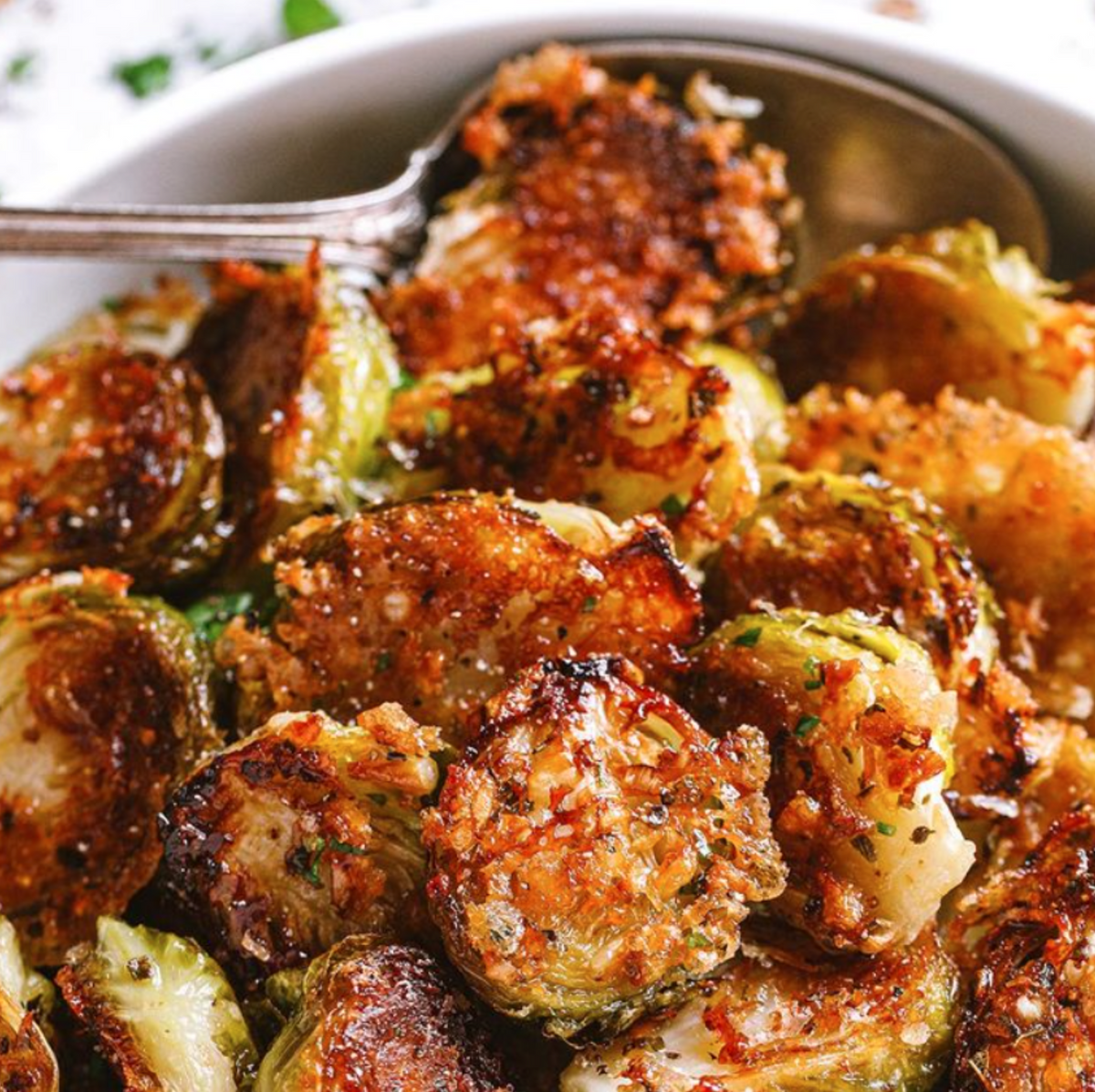 Garlic Parmesan Brussels Side