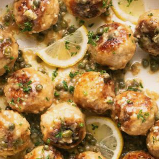 Chicken Piccata Meatballs Side
