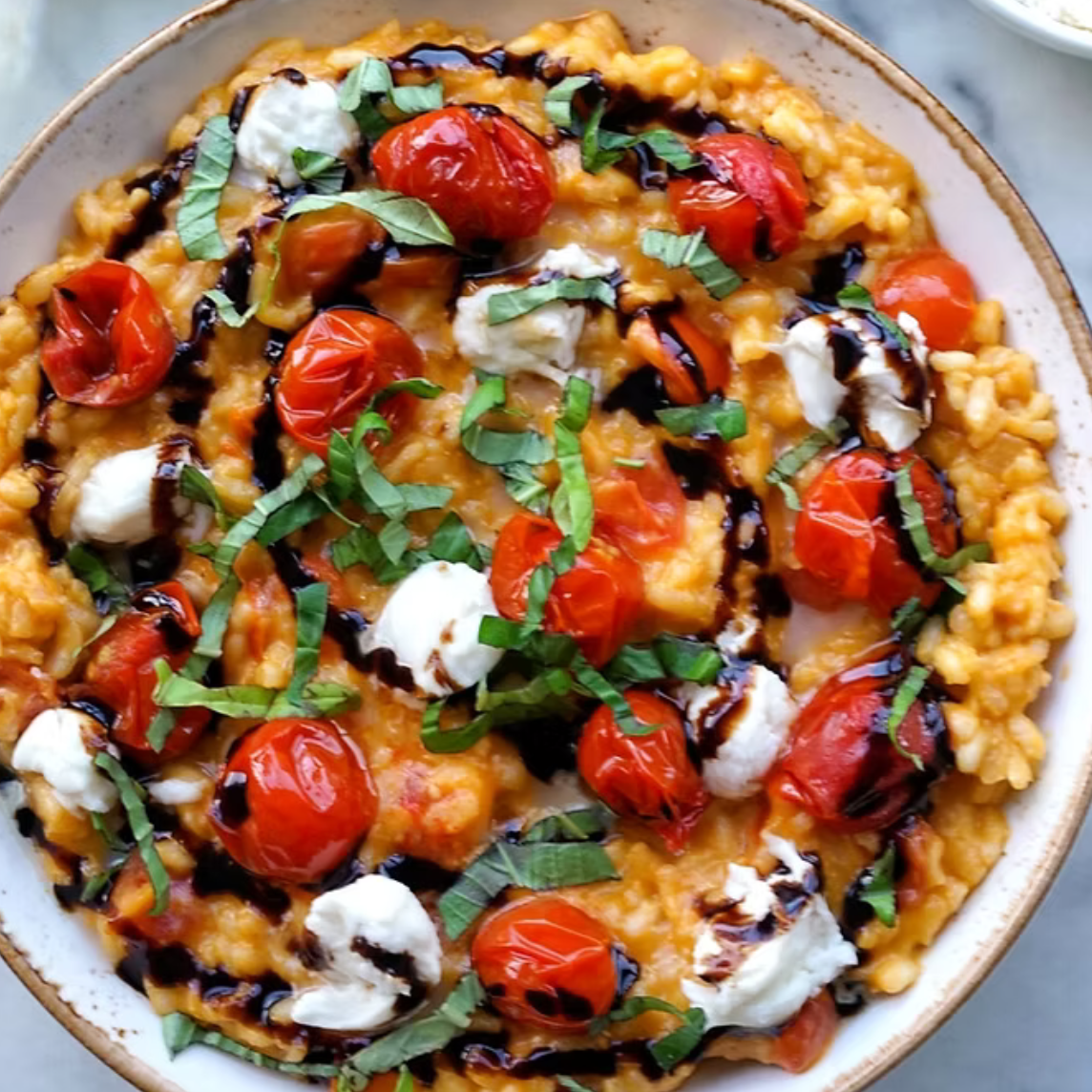 Caprese Tomato Risotto