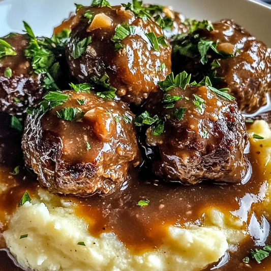 French Onion Meatballs