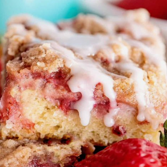 Lemon Strawberry Breakfast Cake