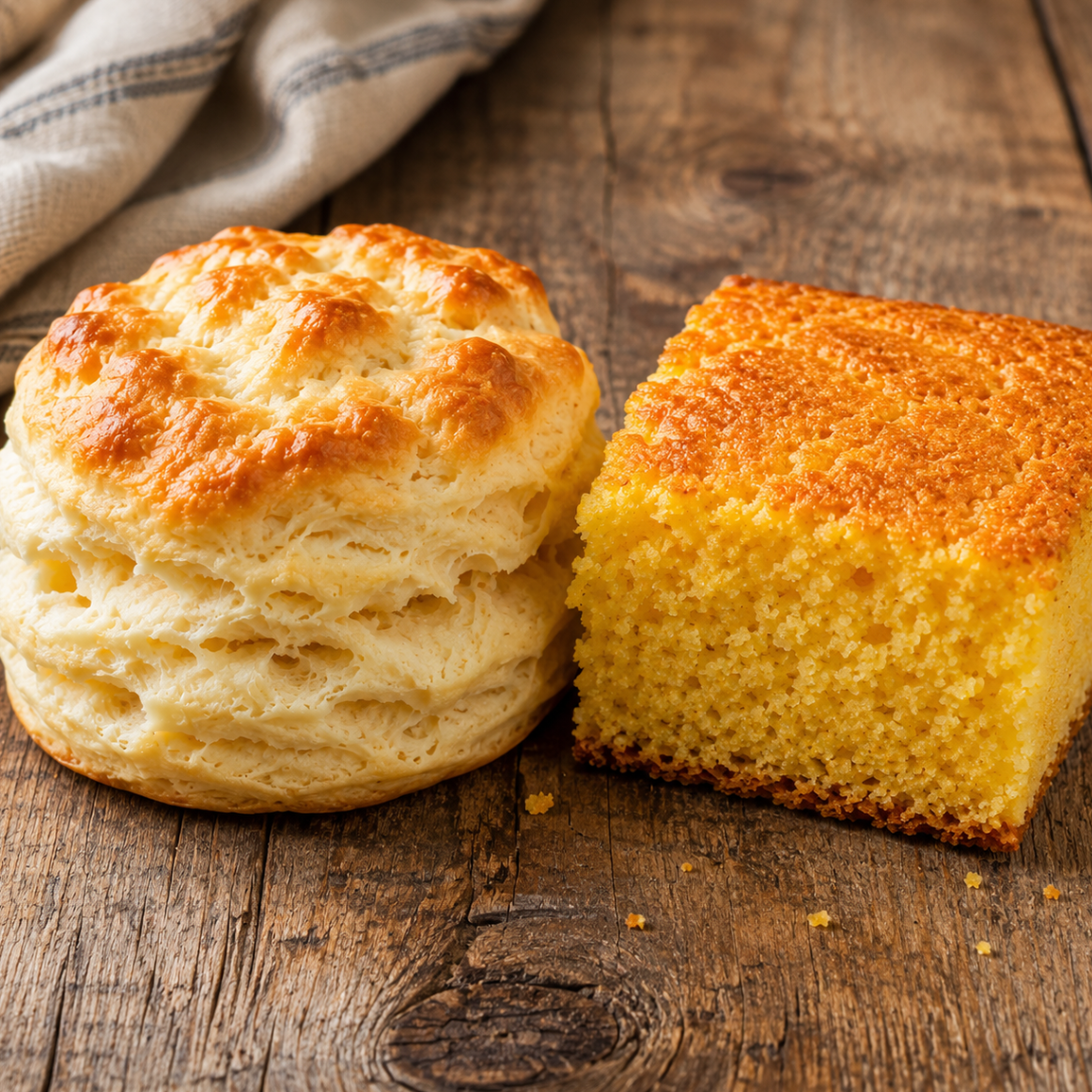 Honey Butter Biscuit & Cornbread