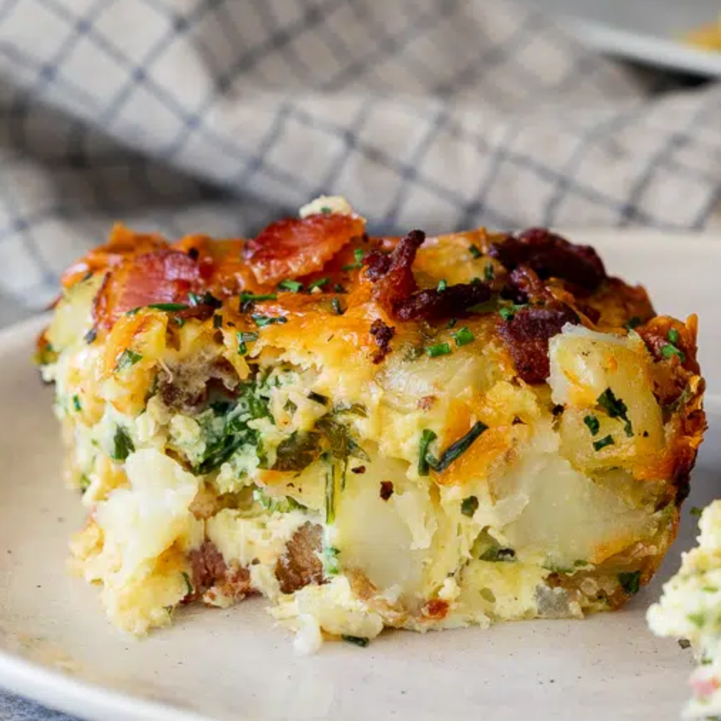Bacon Potato Crustless Quiche